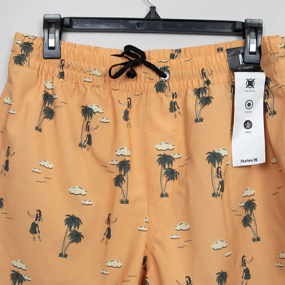 Hurley Cannonball Volley orange shorts-M